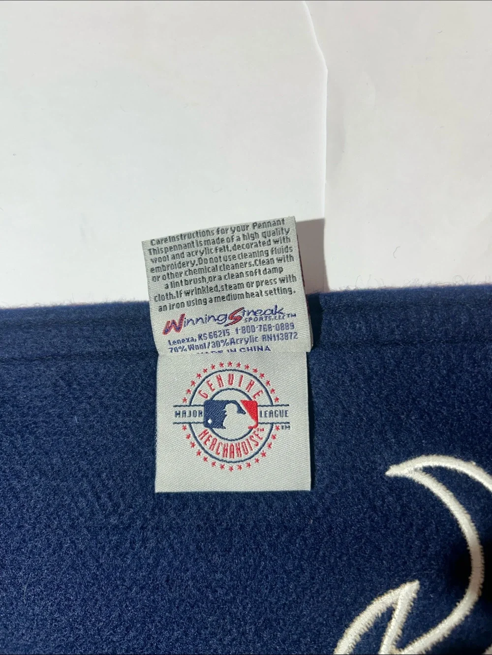 Braves Navy and Red Felt Pennant - Official Team Logo